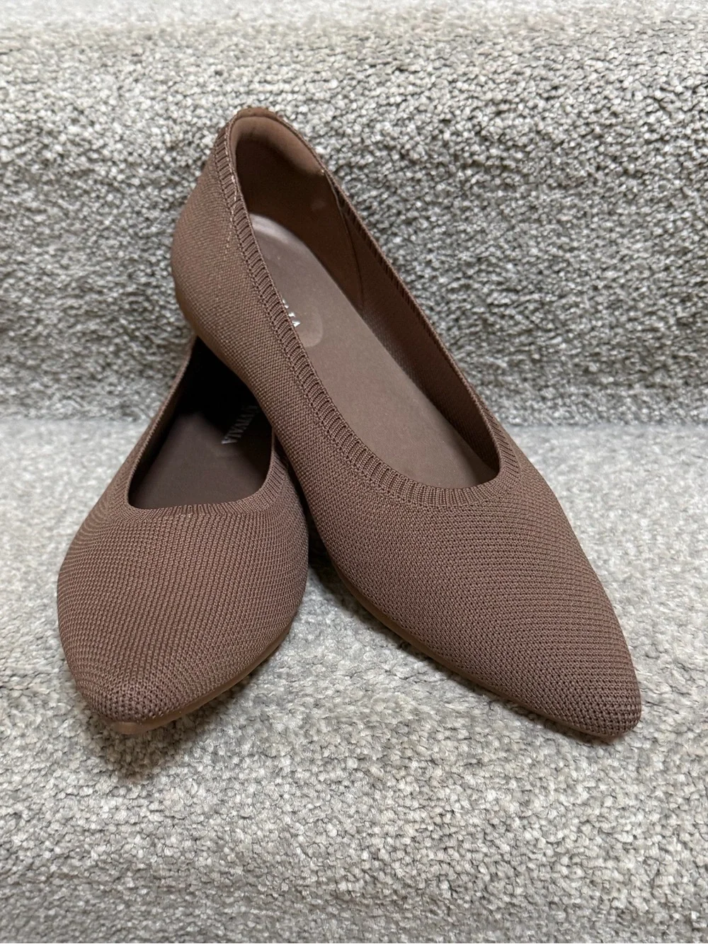 🎉VIVAIA Pointed-Toe Ballet Flats, Womens Size 10/41.5, Brown, Like New